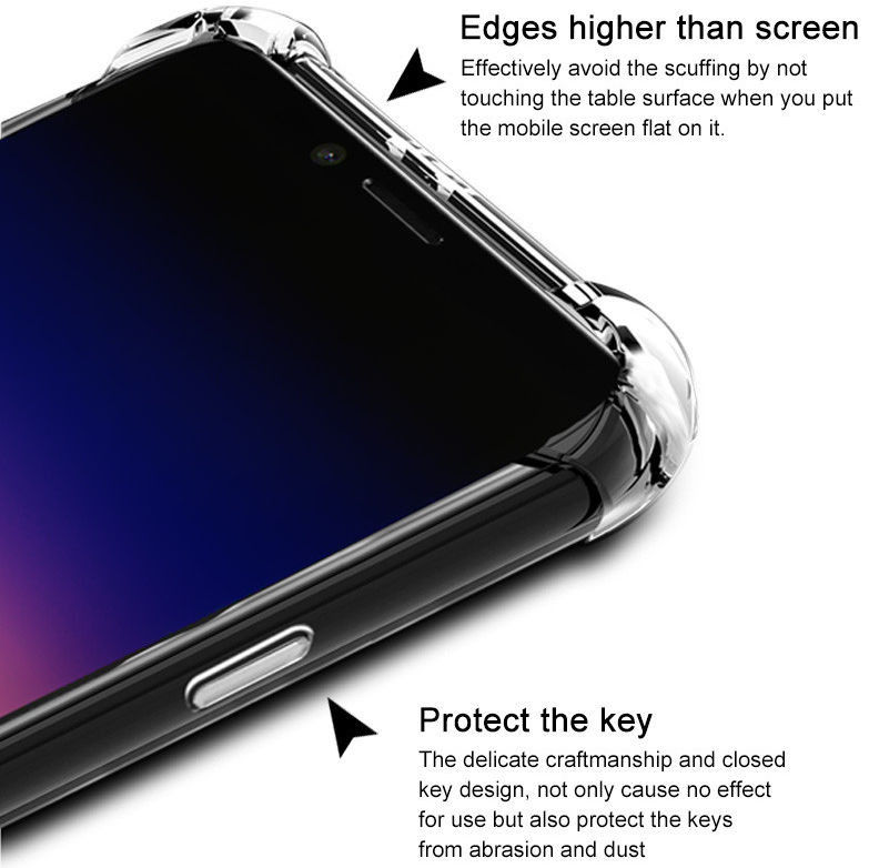 IMAK Sony Xperia 1 Hoesje TPU met Screenprotector Metaal Zwart afbeelding 8