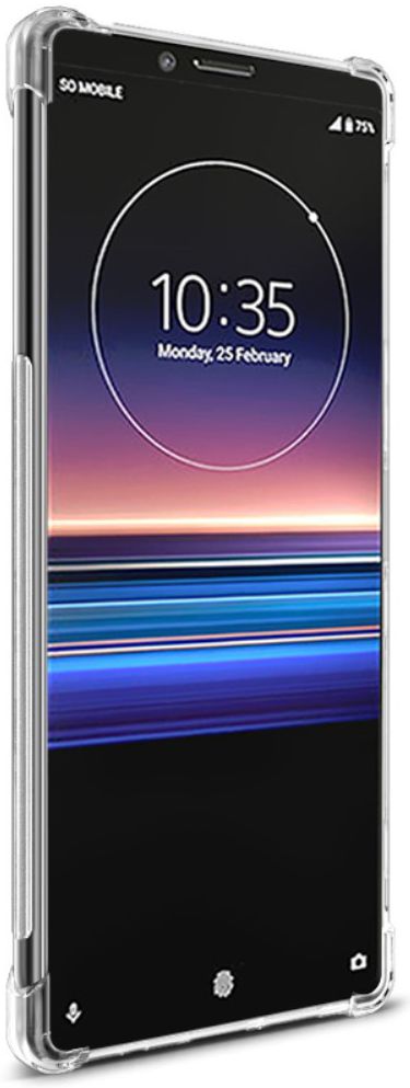 IMAK Sony Xperia 1 Hoesje TPU met Screenprotector Transparant afbeelding 5