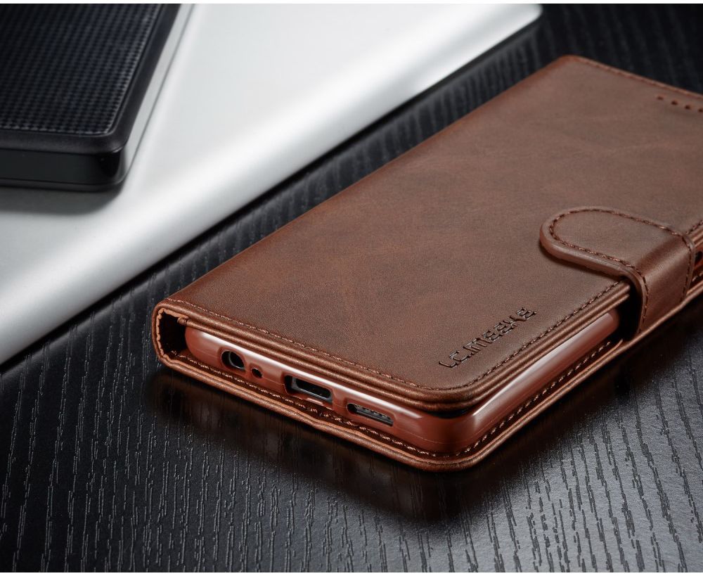 Huawei P30 Stand Portemonnee Bookcase Hoesje Coffee afbeelding 14