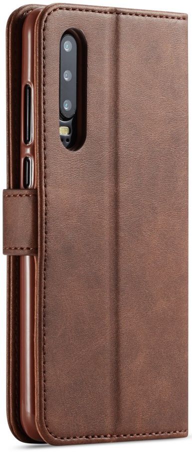 Huawei P30 Stand Portemonnee Bookcase Hoesje Coffee afbeelding 1