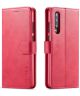 Huawei P30 Stand Portemonnee Bookcase Hoesje Roze