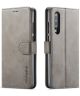 Huawei P30 Stand Portemonnee Bookcase Hoesje Grijs