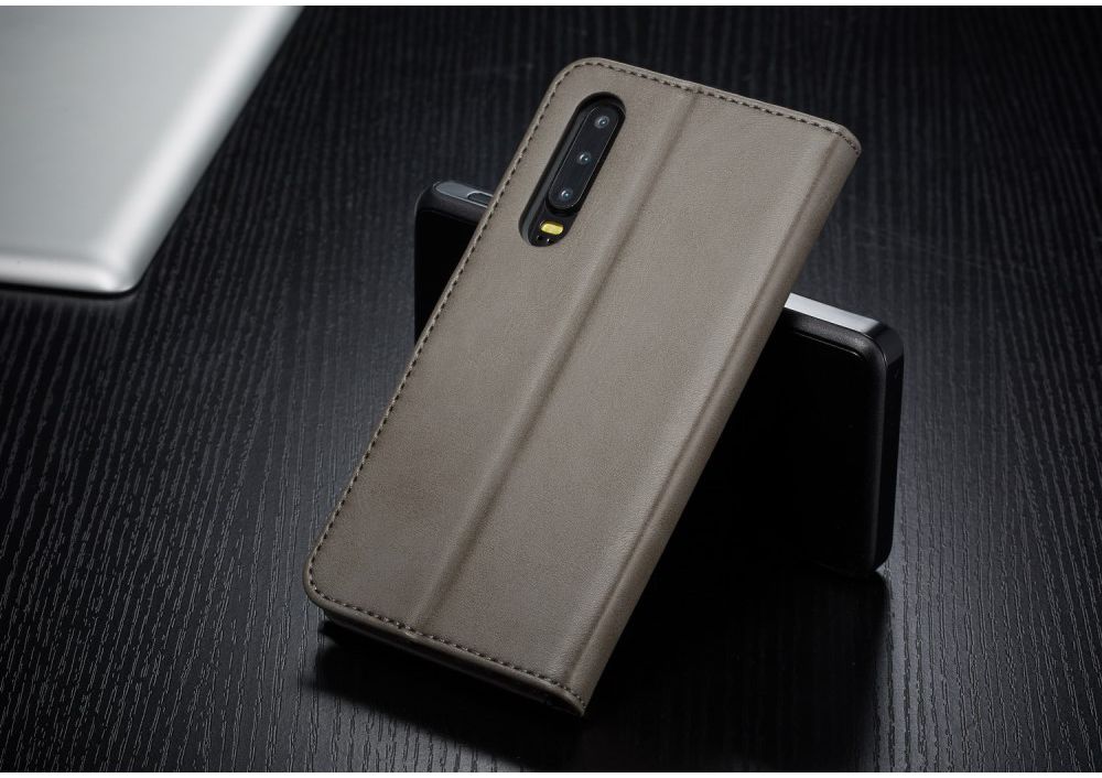 Huawei P30 Stand Portemonnee Bookcase Hoesje Grijs afbeelding 6
