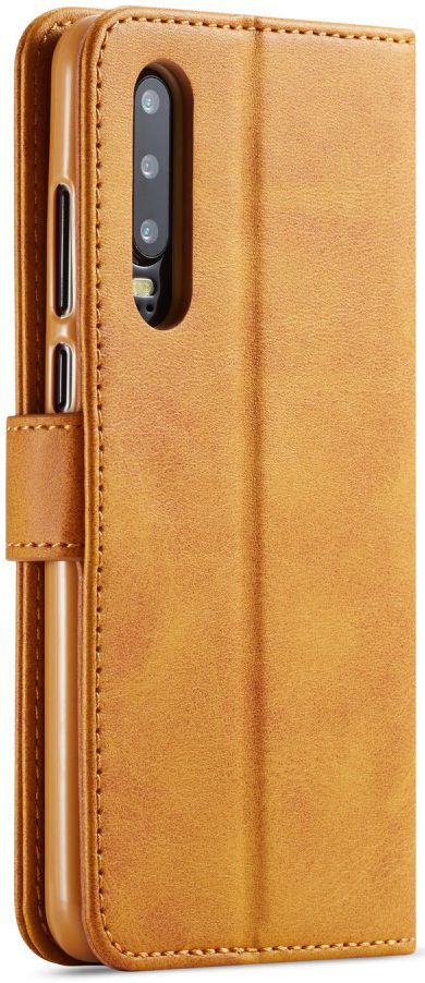 Huawei P30 Stand Portemonnee Bookcase Hoesje Bruin afbeelding 1
