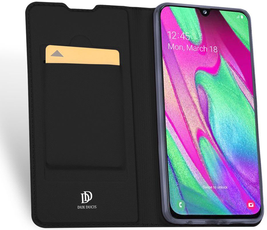 Dux Ducis Samsung Galaxy A40 Bookcase Hoesje Zwart afbeelding 2