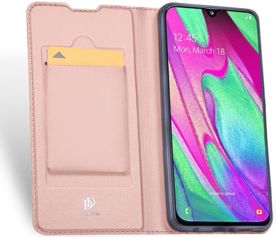Dux Ducis Samsung Galaxy A40 Bookcase Hoesje Rose Gold afbeelding 2