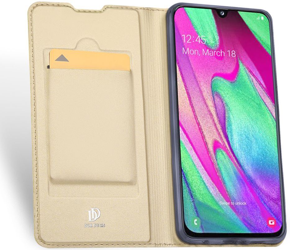 Dux Ducis Samsung Galaxy A40 Bookcase Hoesje Goud afbeelding 2