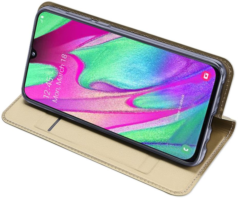 Dux Ducis Samsung Galaxy A40 Bookcase Hoesje Goud afbeelding 4