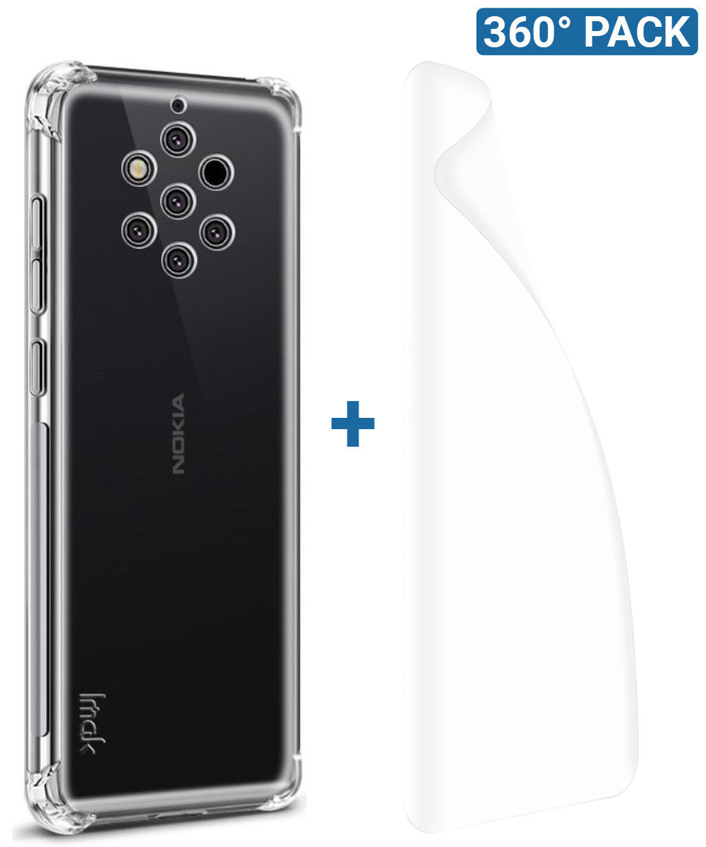 IMAK Nokia 9 PureView Hoesje TPU met Screenprotector Transparant afbeelding 1