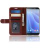 HTC Desire 12S Wallet Flip Case Stand Bruin