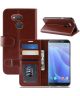 HTC Desire 12S Wallet Flip Case Stand Bruin