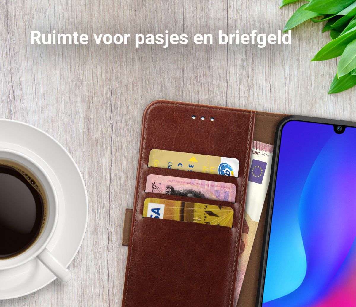Rosso Element Huawei P Smart Plus (2019) Hoesje Book Cover Bruin afbeelding 9