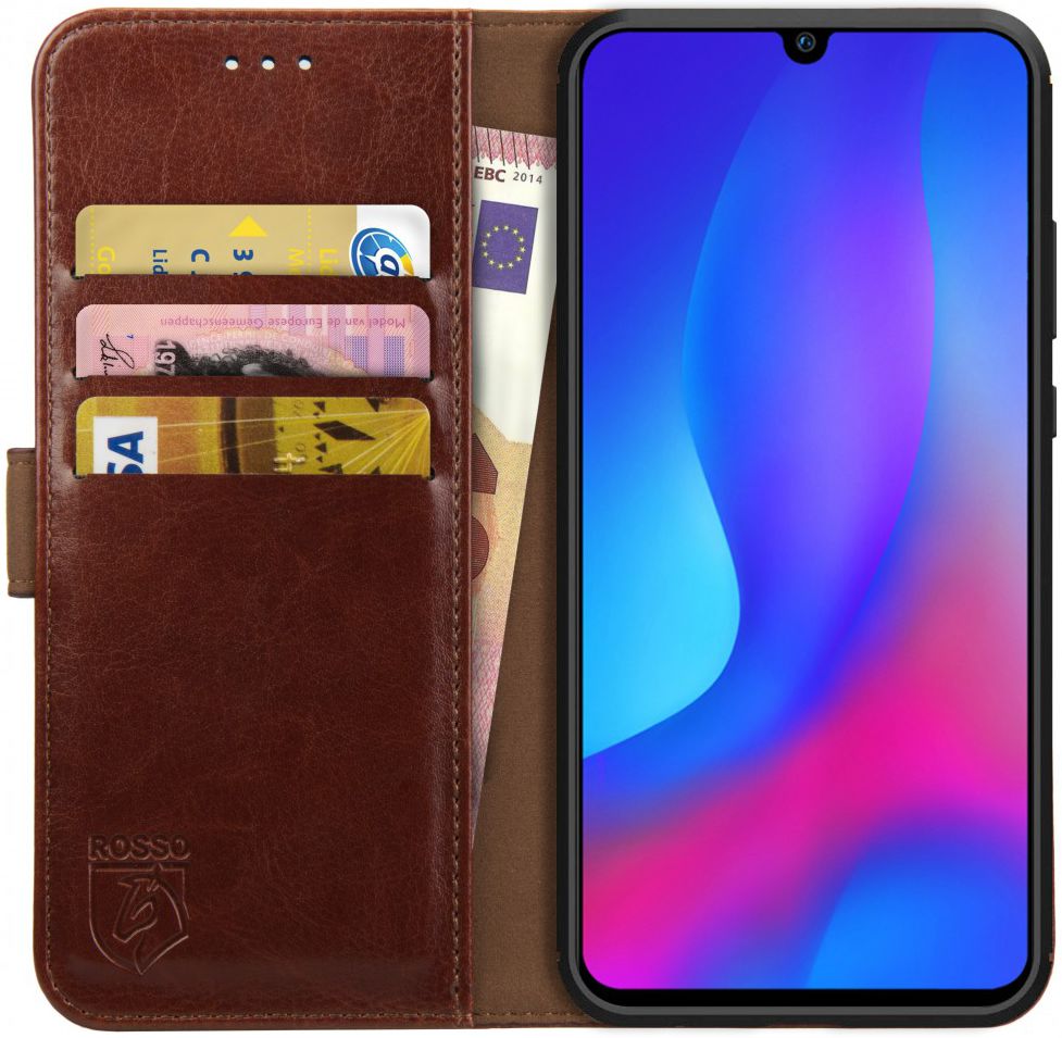 Rosso Element Huawei P Smart Plus (2019) Hoesje Book Cover Bruin afbeelding 1