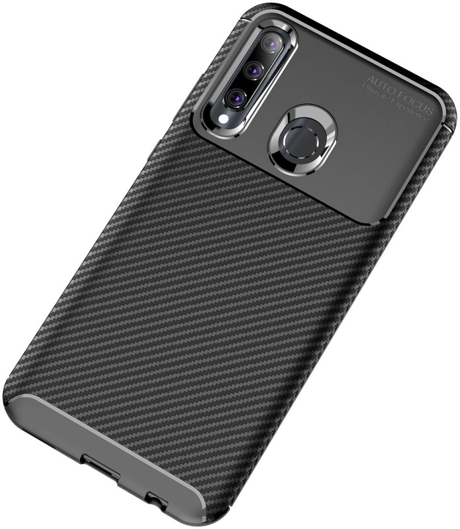 Huawei P Smart Plus (2019) Siliconen Carbon Hoesje Zwart afbeelding 9