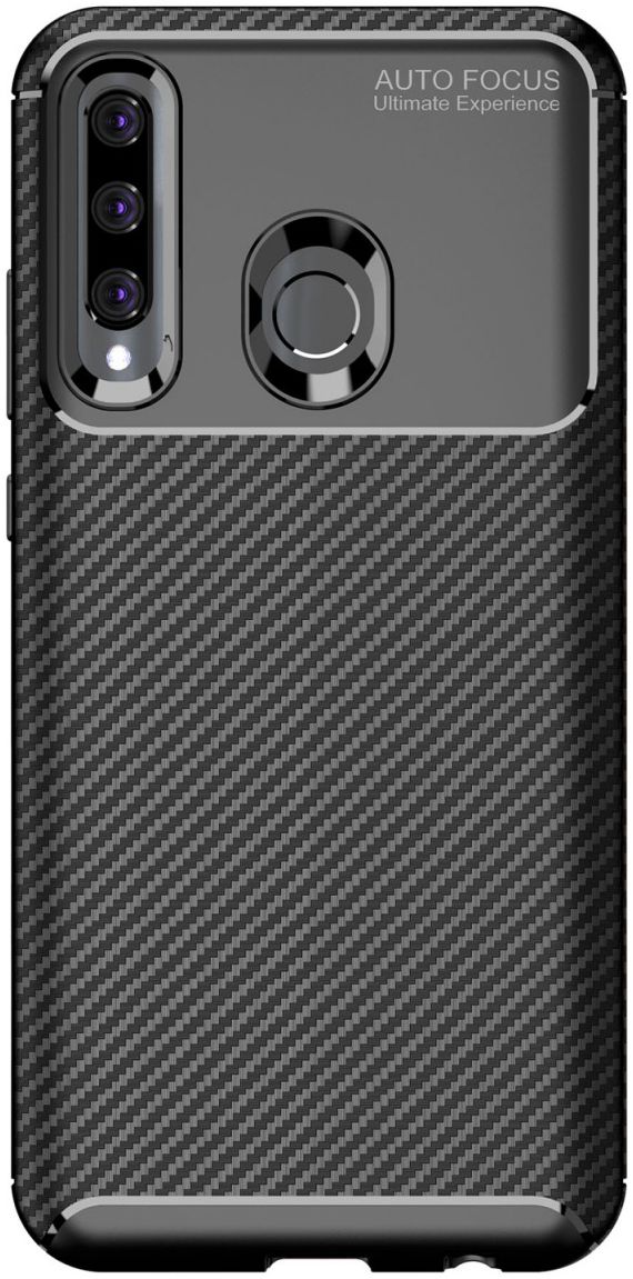Huawei P Smart Plus (2019) Siliconen Carbon Hoesje Zwart afbeelding 5