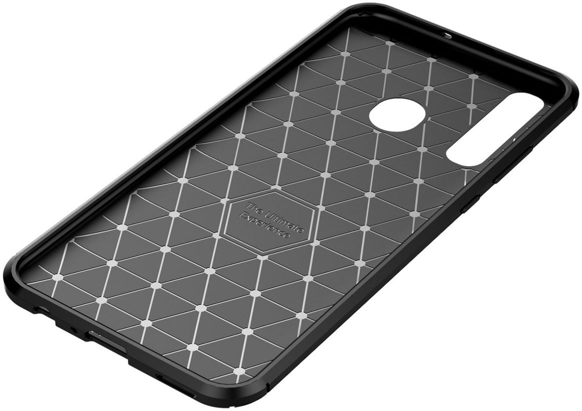 Huawei P Smart Plus (2019) Siliconen Carbon Hoesje Zwart afbeelding 11