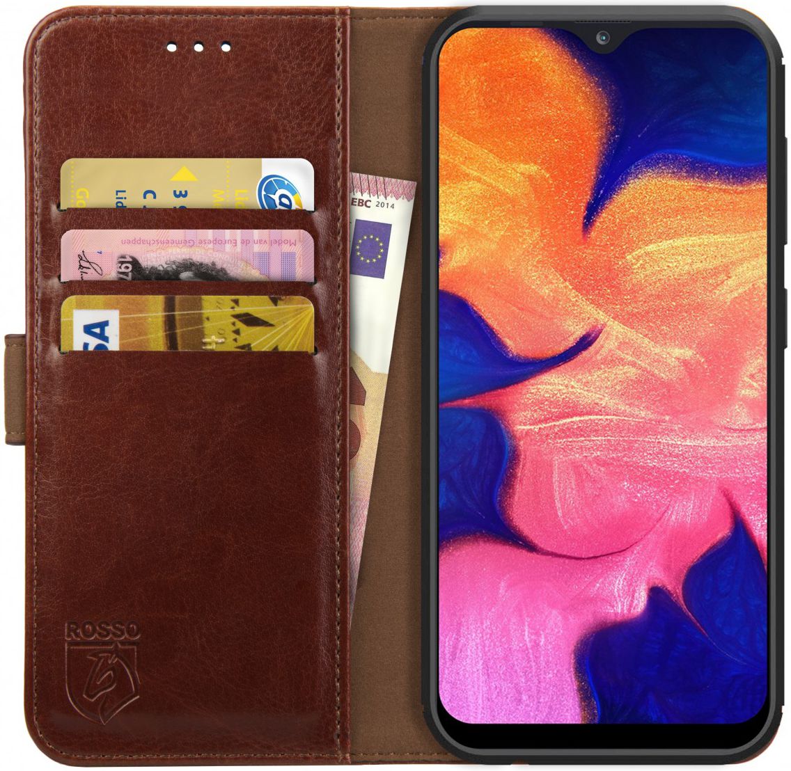 Rosso Element Samsung Galaxy A10 Hoesje Book Cover Bruin afbeelding 1