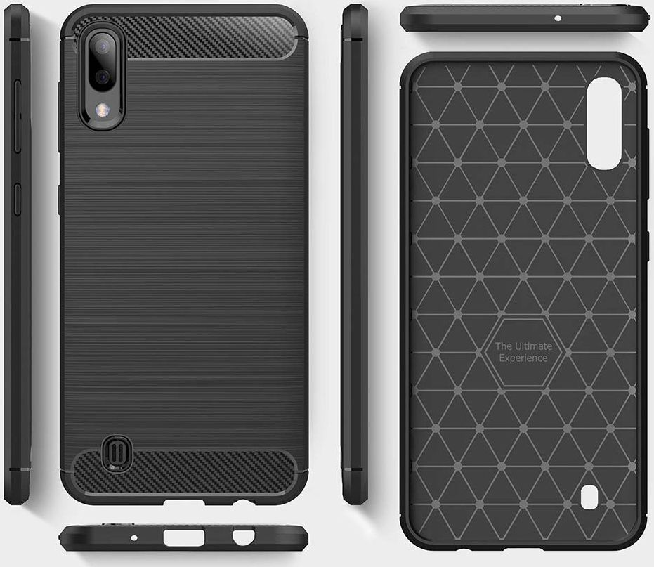 Samsung Galaxy A10 Geborsteld TPU Hoesje Zwart afbeelding 5