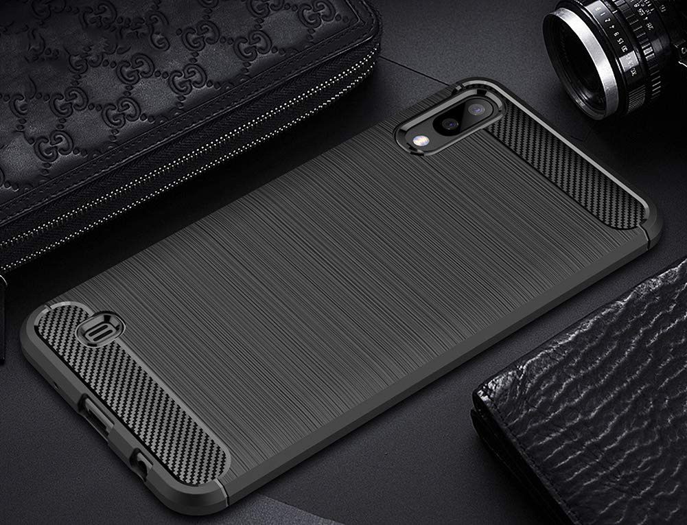 Samsung Galaxy A10 Geborsteld TPU Hoesje Zwart afbeelding 8