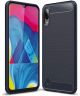 Samsung Galaxy A10 Geborsteld TPU Hoesje Blauw