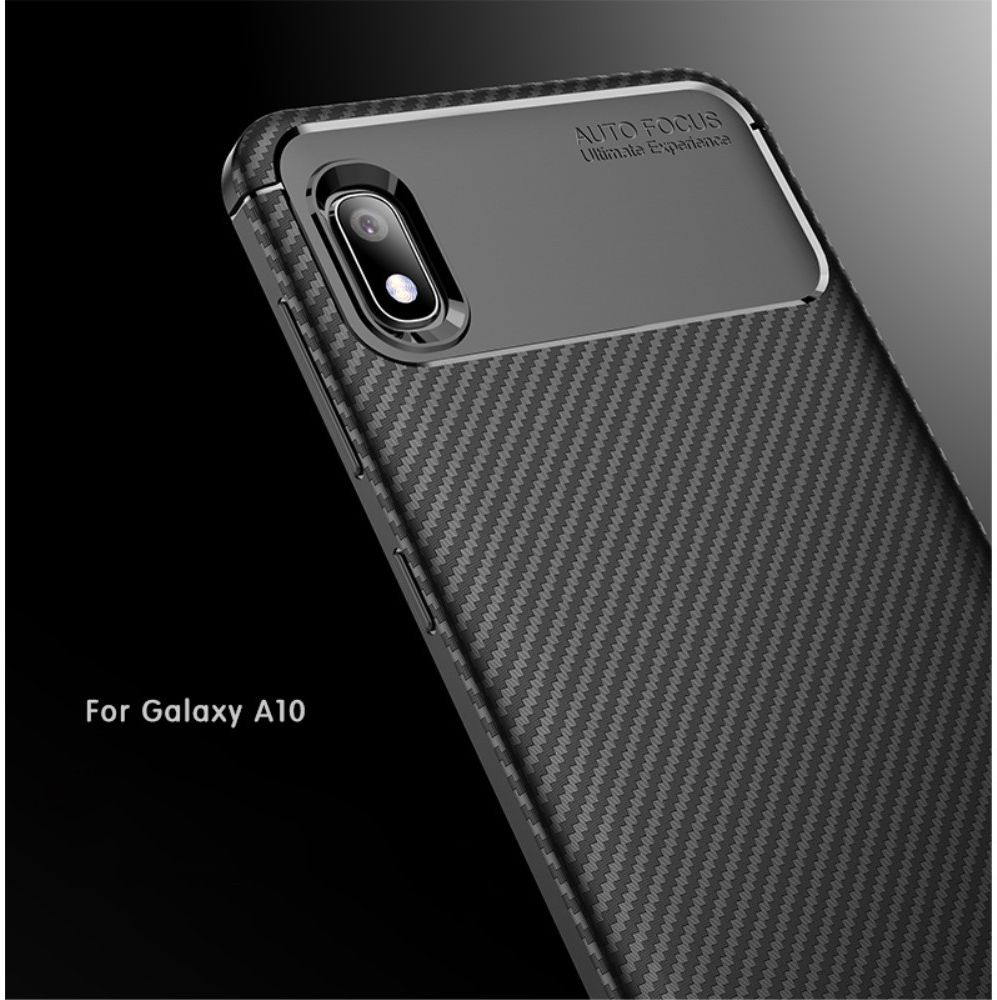 Samsung Galaxy A10 Siliconen Carbon Hoesje Zwart afbeelding 13