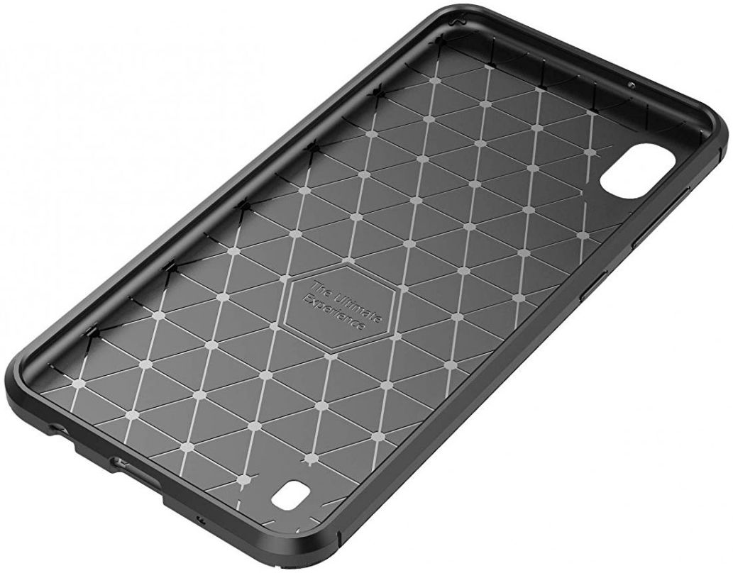 Samsung Galaxy A10 Siliconen Carbon Hoesje Zwart afbeelding 8