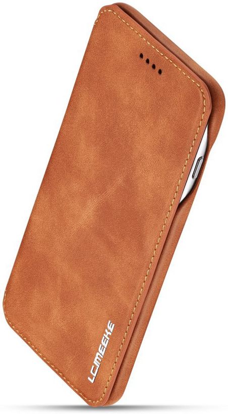 Apple iPhone 6S Plus Retro Style Book Case Kaarthouder Hoesje Bruin afbeelding 4