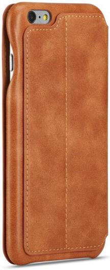 Apple iPhone 6S Plus Retro Style Book Case Kaarthouder Hoesje Bruin afbeelding 11