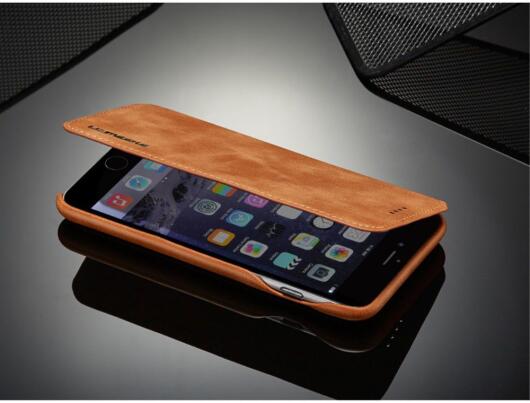 Apple iPhone 6S Plus Retro Style Book Case Kaarthouder Hoesje Bruin afbeelding 18