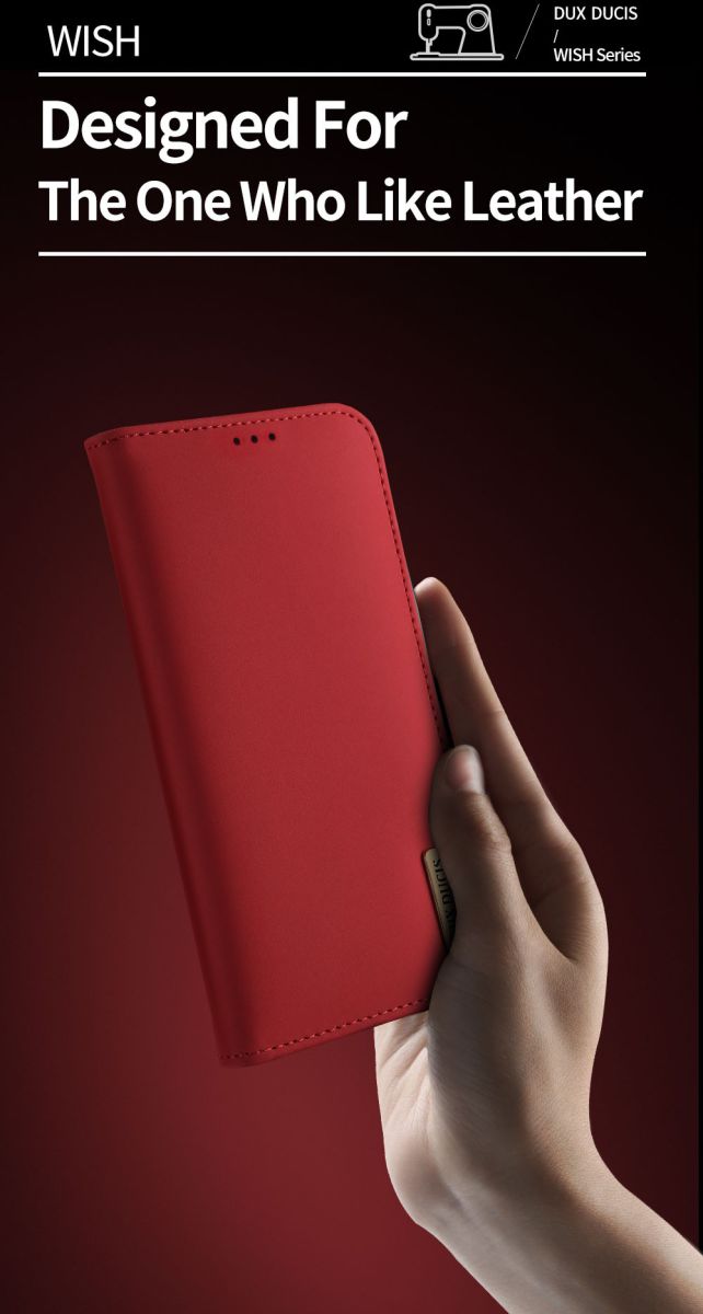 Dux Ducis Luxe Book Case Samsung Galaxy S10 Hoesje Echt Leer Rood afbeelding 6