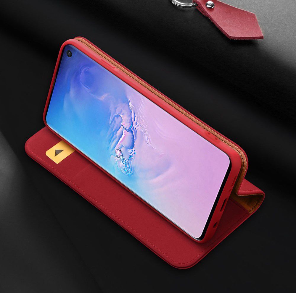 Dux Ducis Luxe Book Case Samsung Galaxy S10 Hoesje Echt Leer Rood afbeelding 9