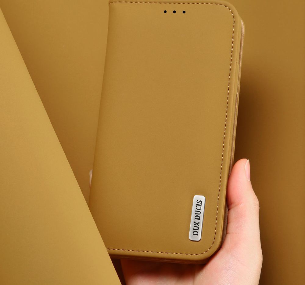 Dux Ducis Luxe Book Case Samsung Galaxy S10 Hoesje Echt Leer Khaki afbeelding 7