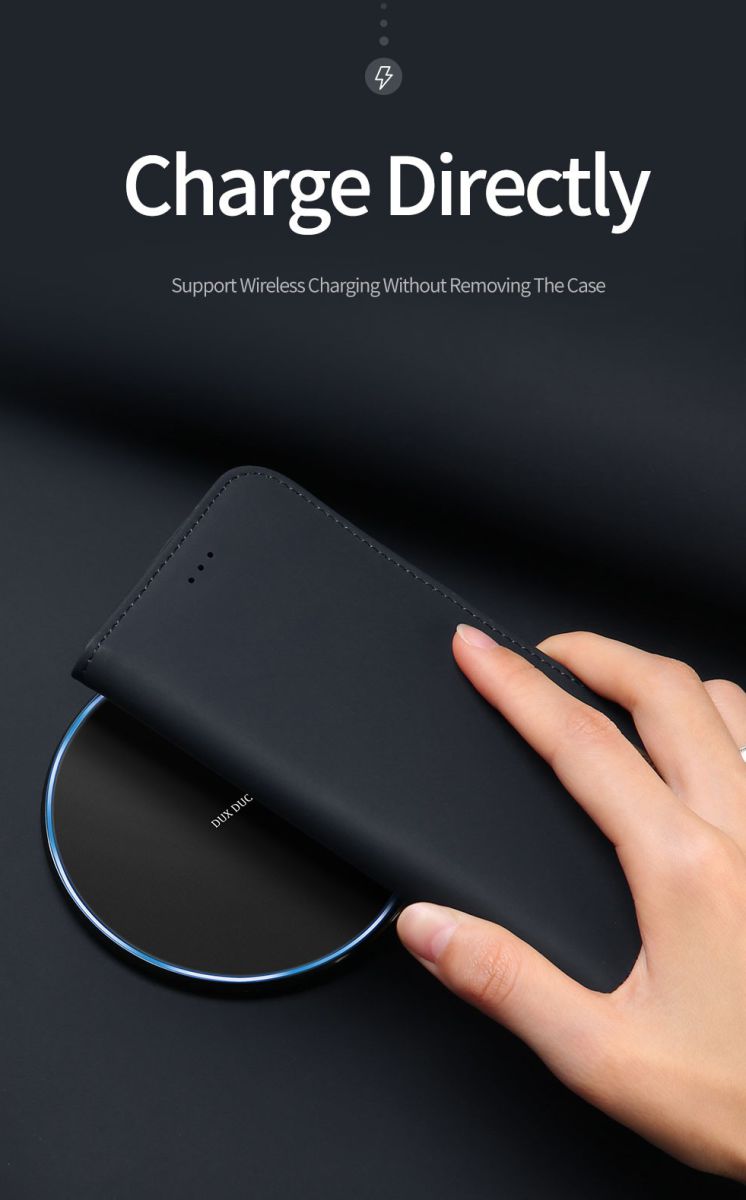 Dux Ducis Luxe Book Case Samsung Galaxy S10 Hoesje Echt Leer Blauw afbeelding 4