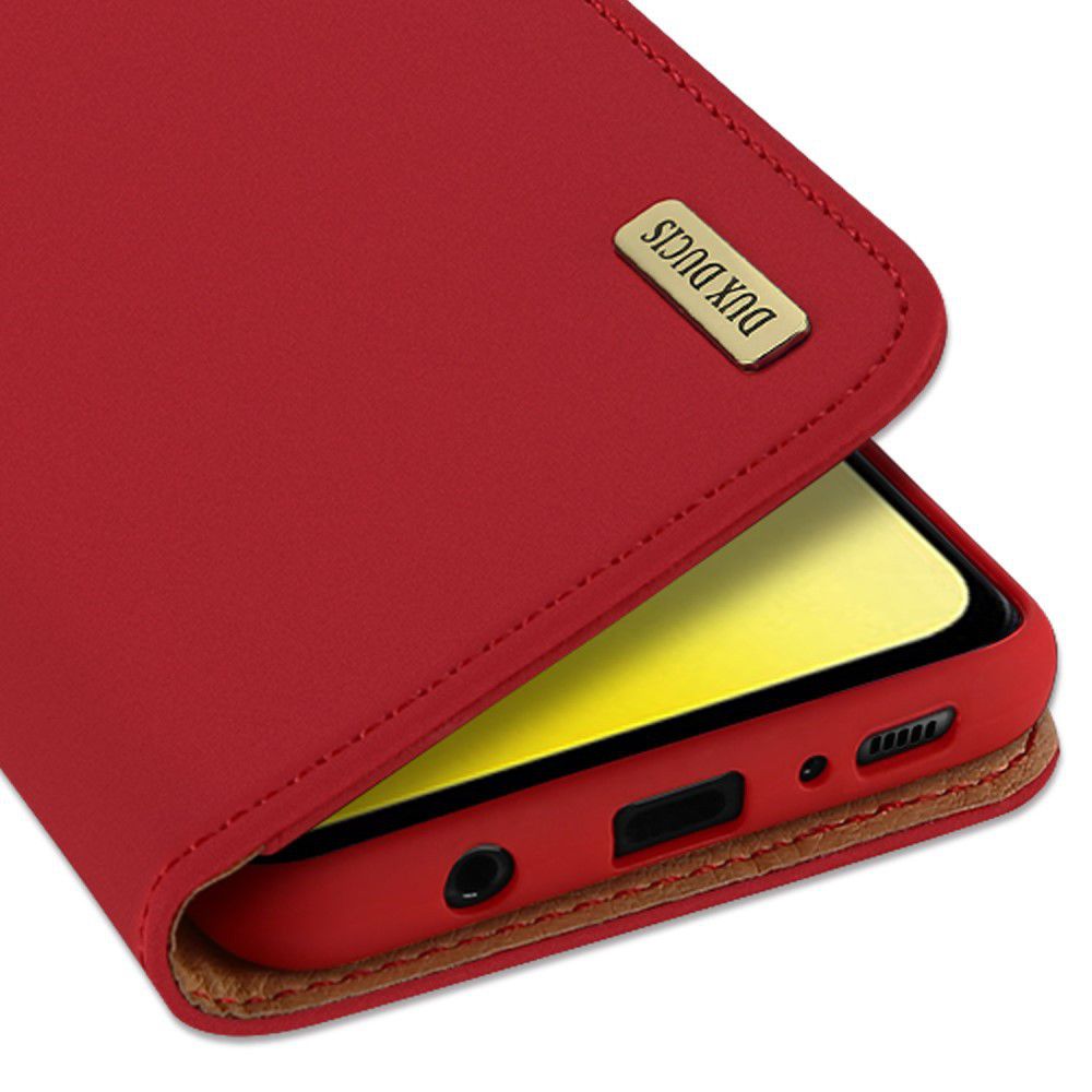 Dux Ducis Luxe Book Case Samsung Galaxy S10E Hoesje Echt Leer Rood afbeelding 7
