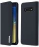 Dux Ducis Luxe Book Case Samsung Galaxy S10E Hoesje Echt Leer Blauw