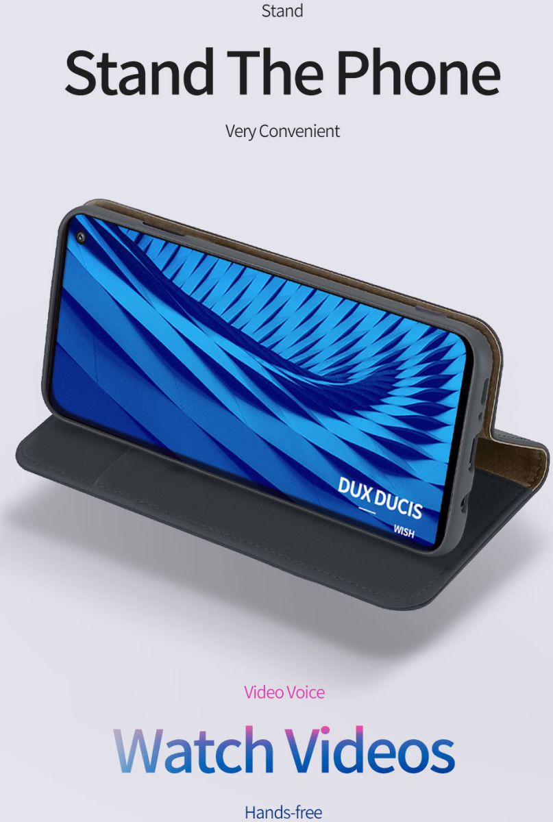 Dux Ducis Luxe Book Case Samsung Galaxy S10E Hoesje Echt Leer Blauw afbeelding 3