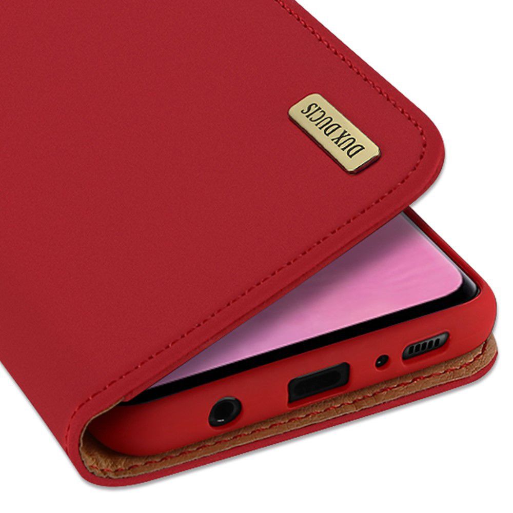 Dux Ducis Luxe Bookcase Samsung Galaxy S10 Plus Hoesje Echt Leer Rood afbeelding 8