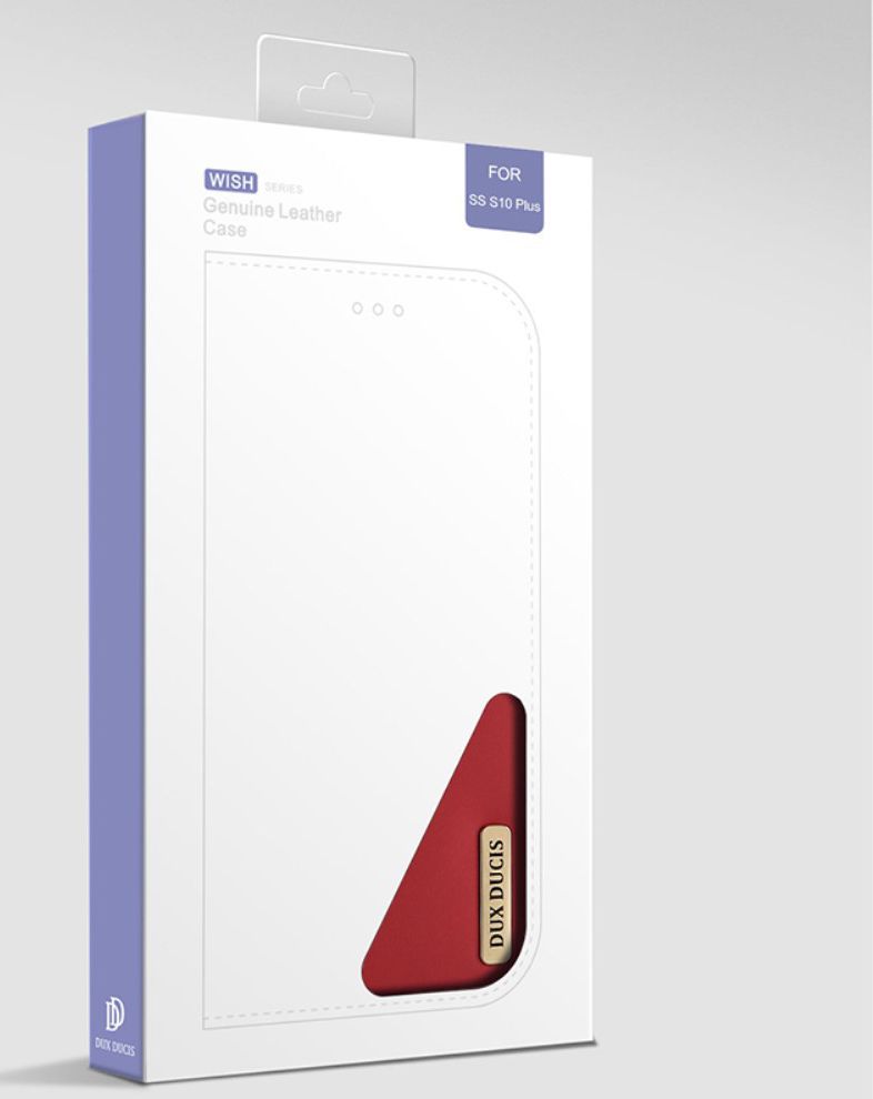Dux Ducis Luxe Bookcase Samsung Galaxy S10 Plus Hoesje Echt Leer Rood afbeelding 12