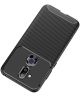 Nokia 8.1 Siliconen Carbon Hoesje Zwart