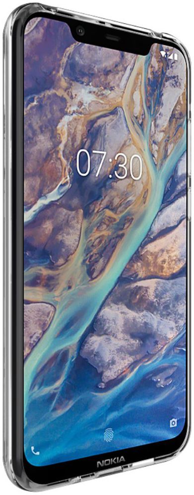 IMAK UX-5 Series Nokia 8.1 Hoesje Flexibel en Dun TPU Transparant afbeelding 5
