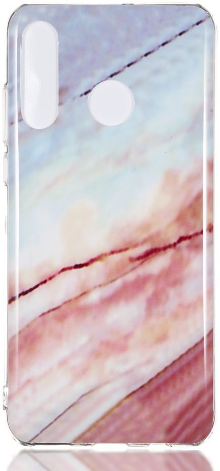 Huawei P30 Lite TPU Hoesje met Marmer Opdruk Roze afbeelding 1