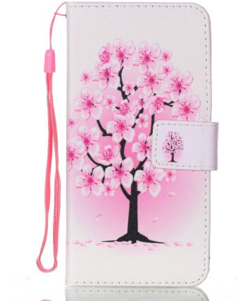 Huawei P30 Portemonnee Print Hoesje Pink Flower Hoesjes