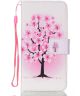 Huawei P30 Portemonnee Print Hoesje Pink Flower