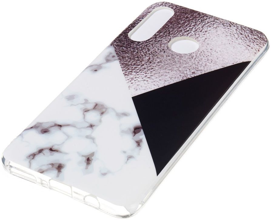 Huawei P30 Lite TPU Hoesje met Marmer Opdruk Bruin afbeelding 3