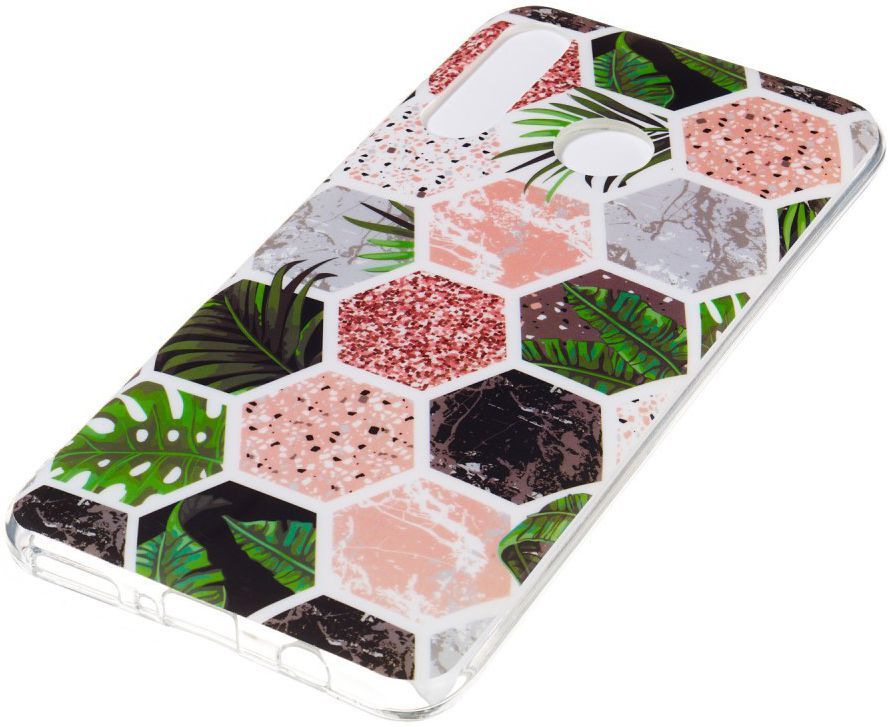 Huawei P30 Lite TPU Hoesje met Marmer Opdruk Hexagon afbeelding 3