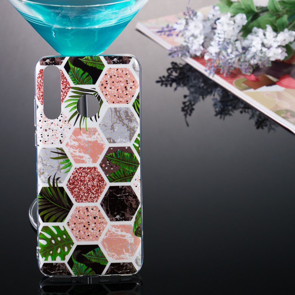 Huawei P30 Lite TPU Hoesje met Marmer Opdruk Hexagon afbeelding 4