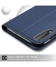 Samsung Galaxy A50 Premium Hoesje met Kaarthouder Blauw