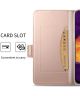 Samsung Galaxy A50 Premium Hoesje met Kaarthouder Roze Goud