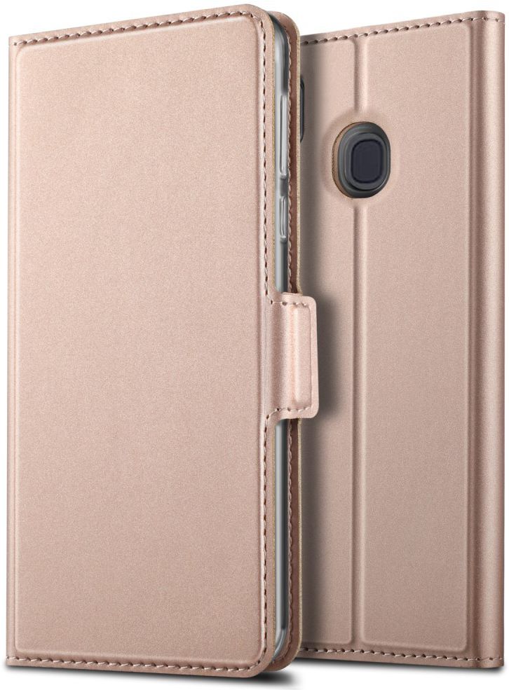 Samsung Galaxy A40 Premium Hoesje met Kaarthouder Roze Goud afbeelding 1