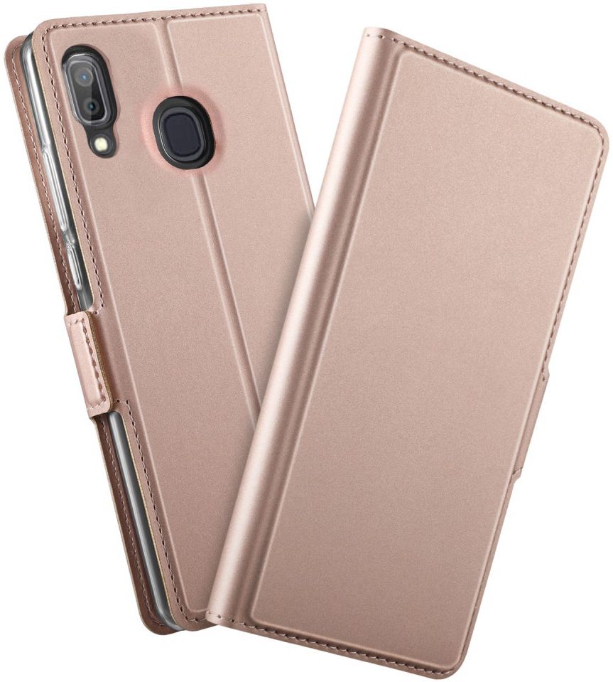 Samsung Galaxy A40 Premium Hoesje met Kaarthouder Roze Goud afbeelding 2
